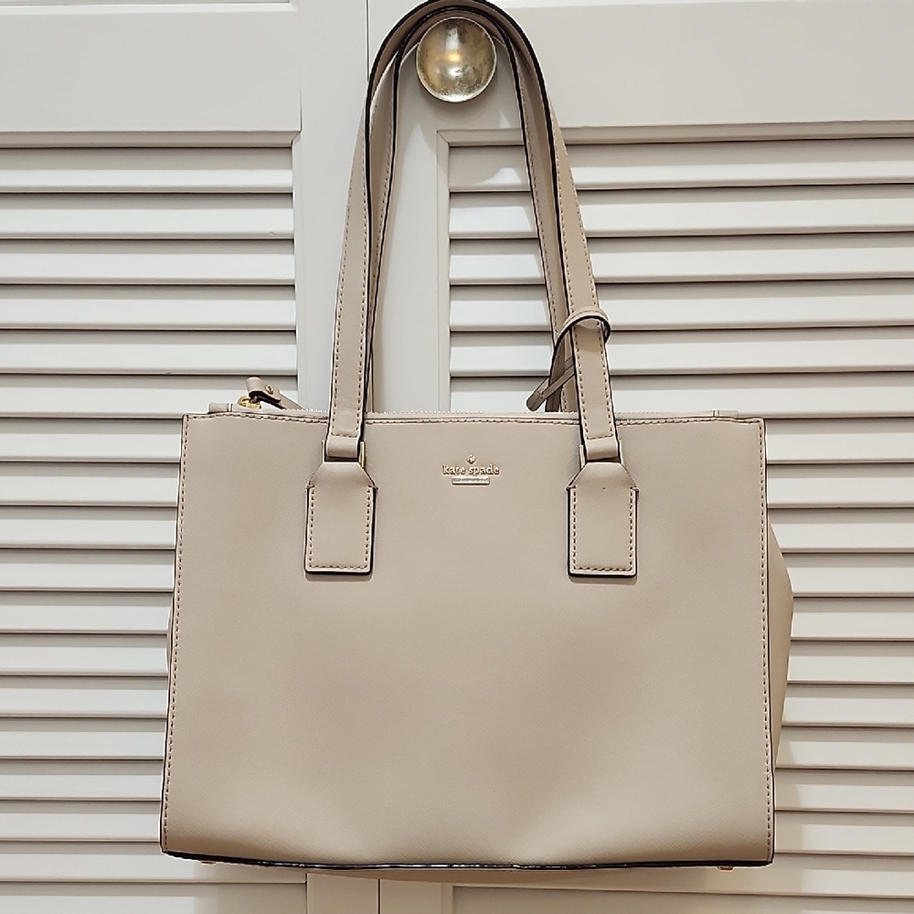 Kate Spade Cream/Very light blush pink Structured Shoulder Bag